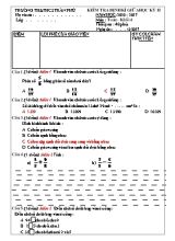 Kiểm tra định kì giữa học kỳ II năm học 2016 - 2017 môn Toán khối 4